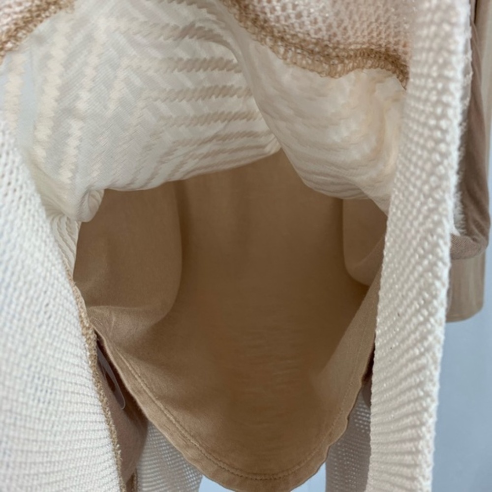 Logo Lori Goldstein tan/brown/cream long sleeve XS - Picture 6 of 7